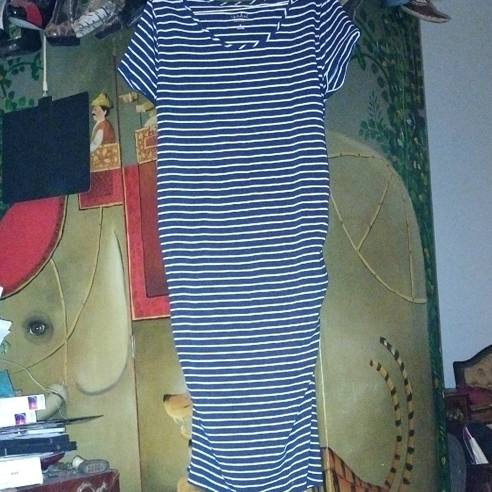 Striped Black and White Women's Dress